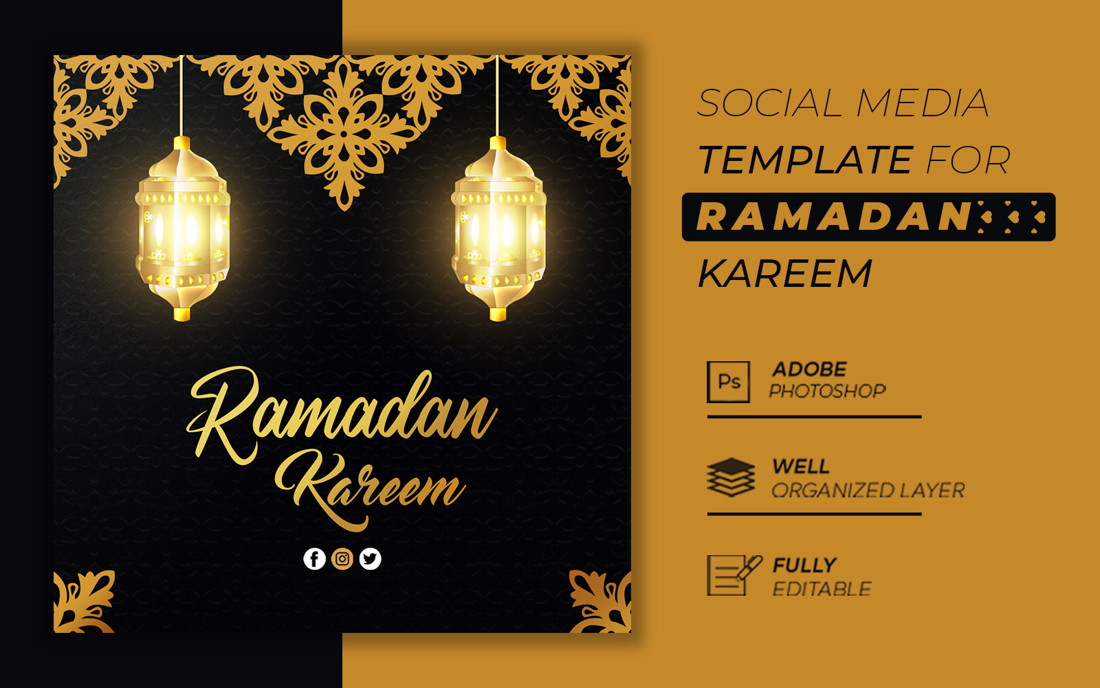 Ramadan Kareem Social Media Islamic Post