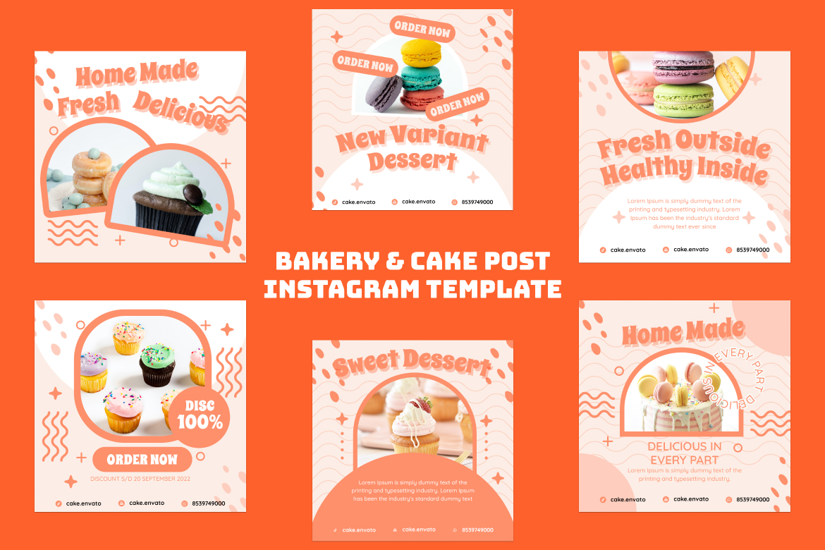 Bakery & Cake Post Instagram Template