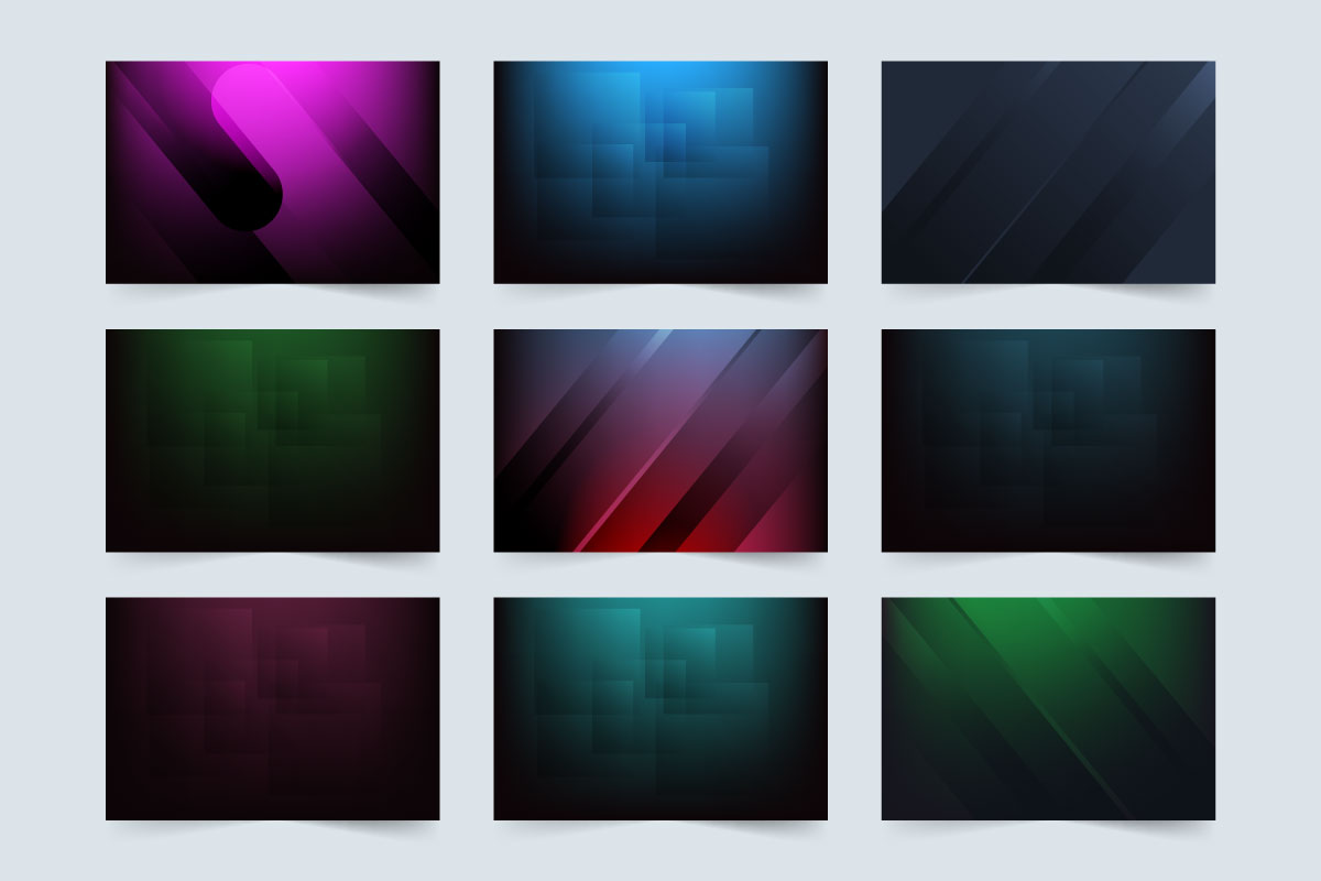 Futuristic background template set