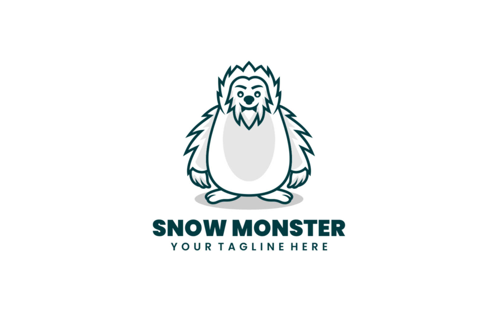Snow Monster Cartoon Logo