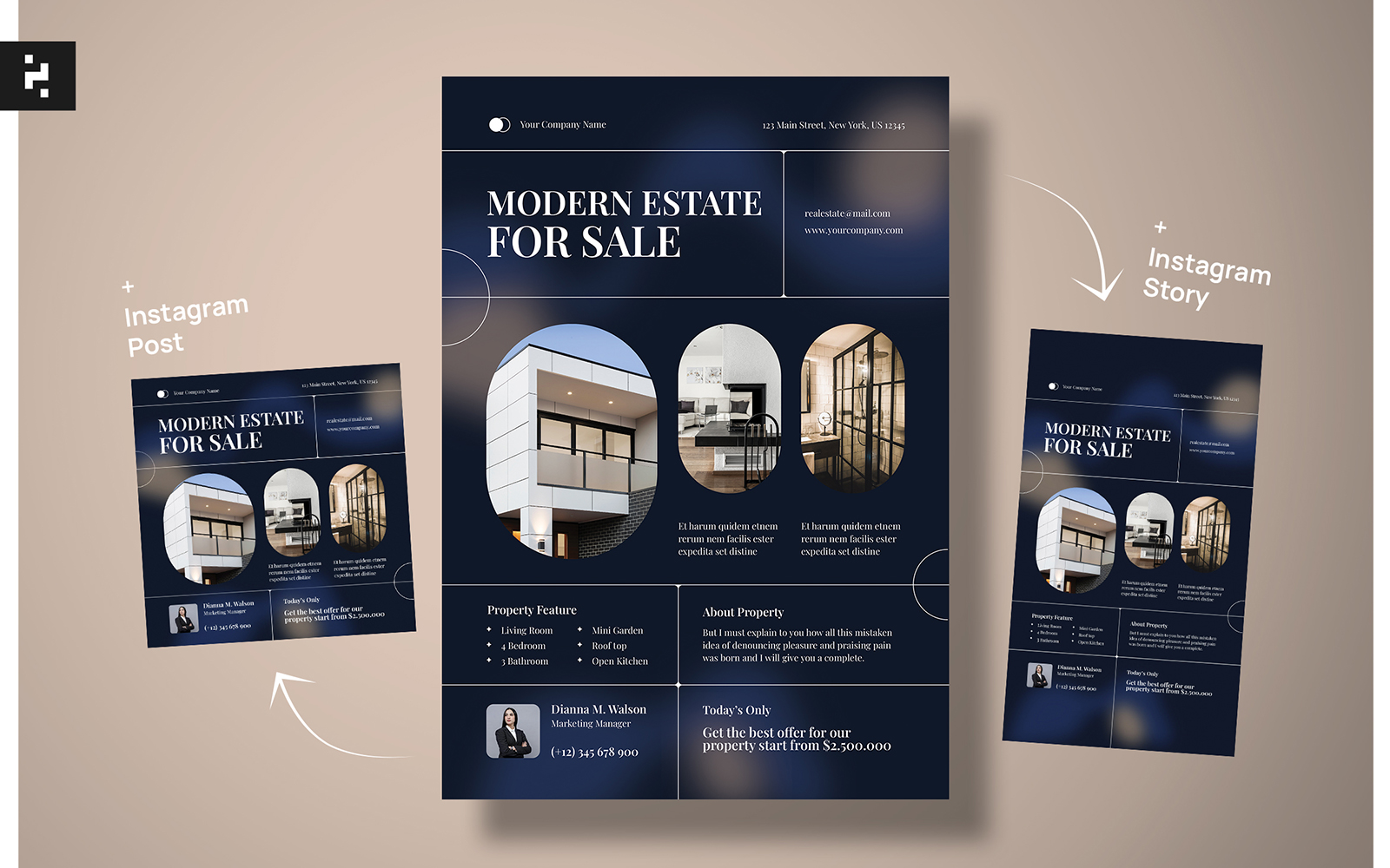 Modern Elegant Real Estate Flyer