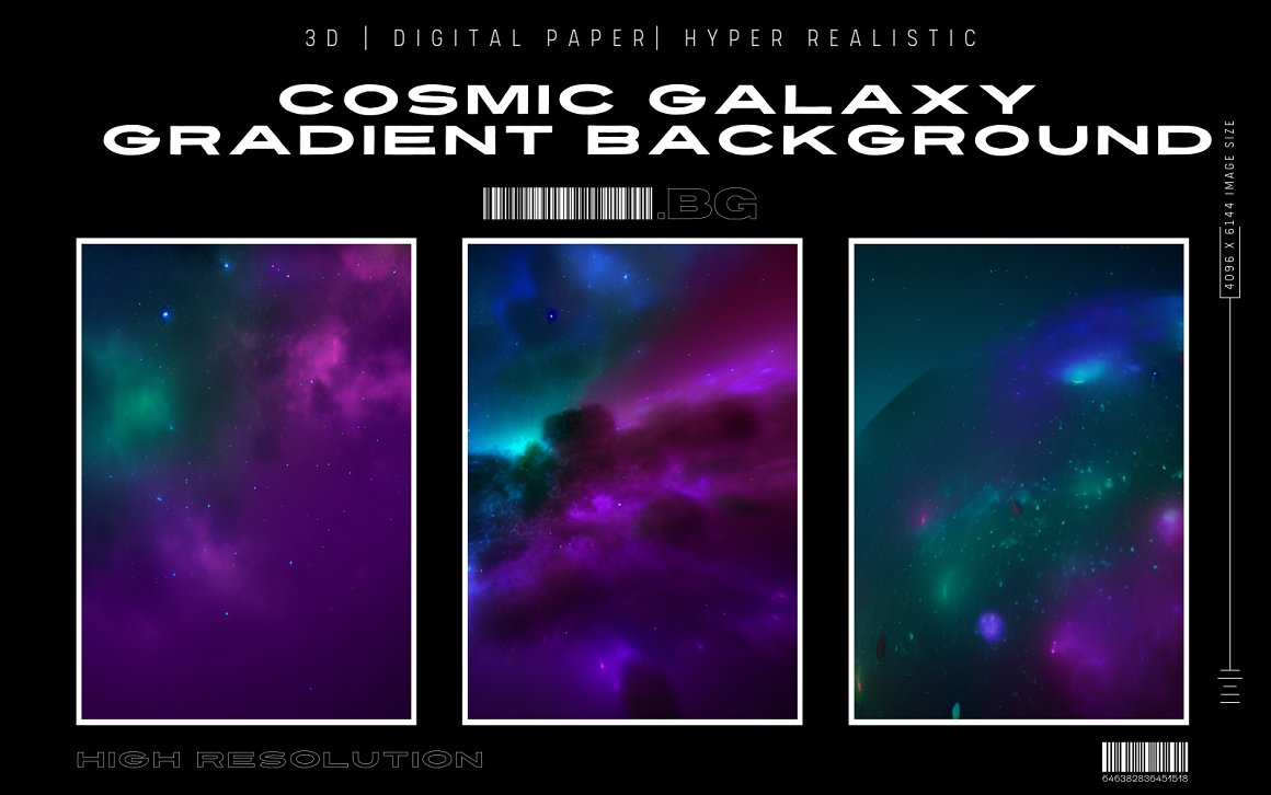 Cosmic Galaxy Gradient Background