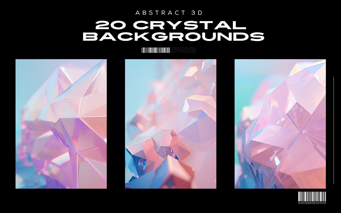 3D Crystal Gradient Background