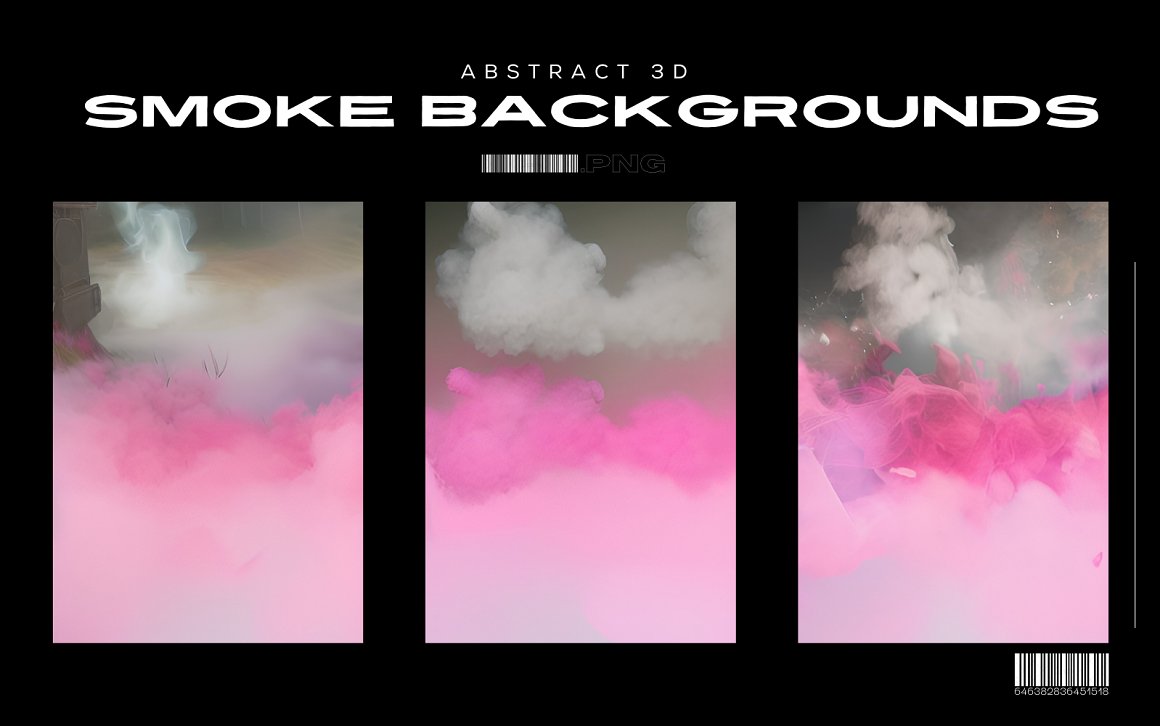 3D Smoke Color Painted Background