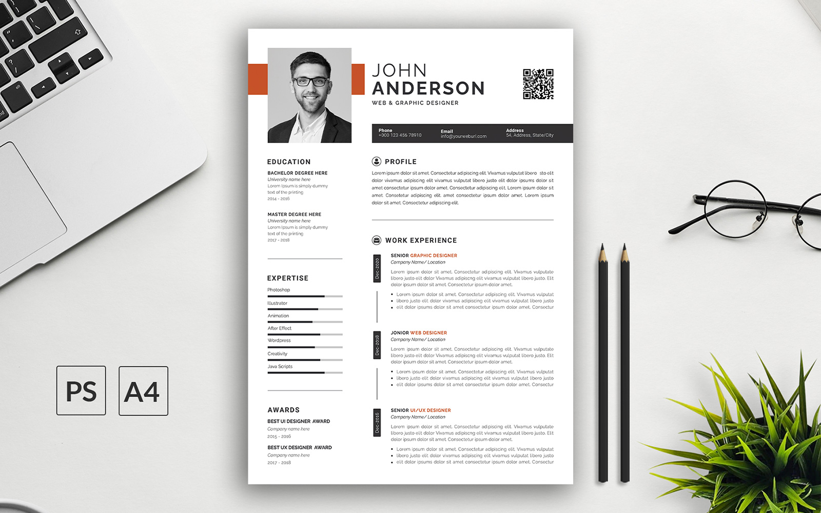 John Anderson Portfolio Resume Template