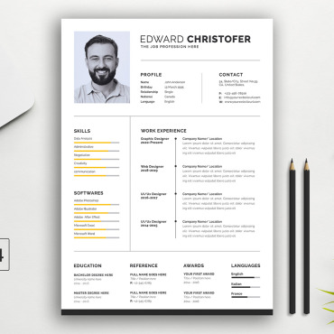 Clean Infographic Resume Templates 322479