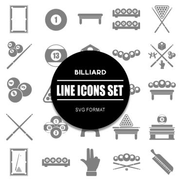 Billiard Cue Icon Sets 322573