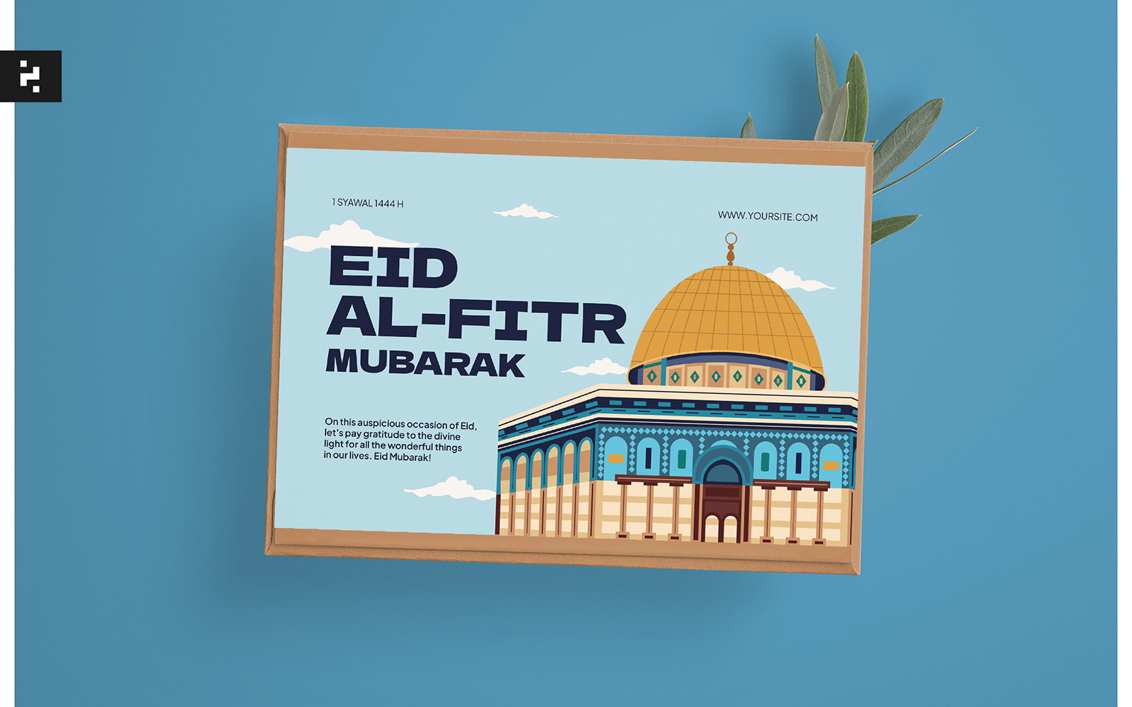 Eid Al Fitr Mubarak Greeting Card
