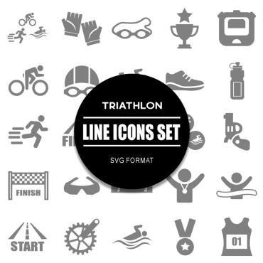 Sports Triathlon Icon Sets 322601