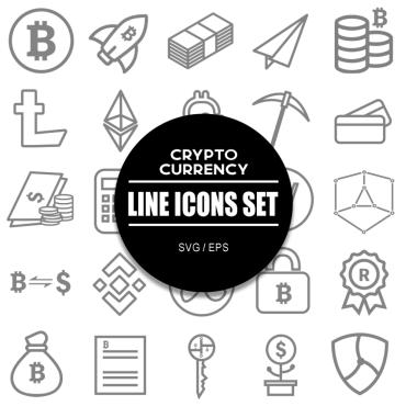 Financial Crypto Icon Sets 322609