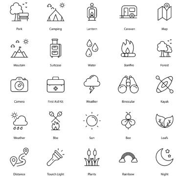 Mountain Camping Icon Sets 322626