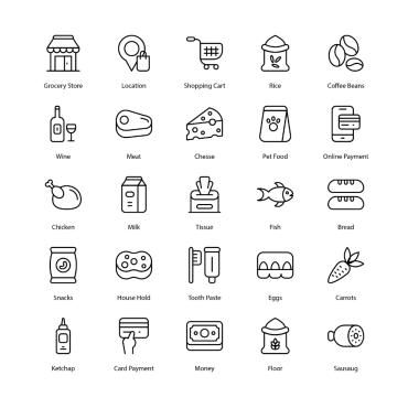 Grocery Location Icon Sets 322632