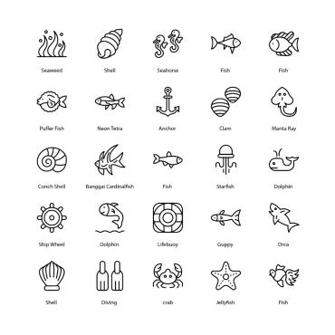 Sea Ocean Icon Sets 322636