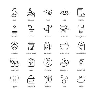 Wellness Sauna Icon Sets 322638