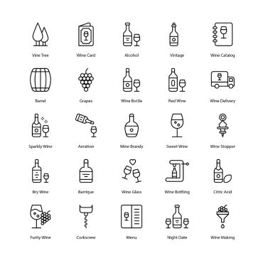 Winery Wine Icon Sets 322640