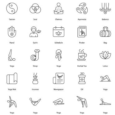 Meditation Asana Icon Sets 322641