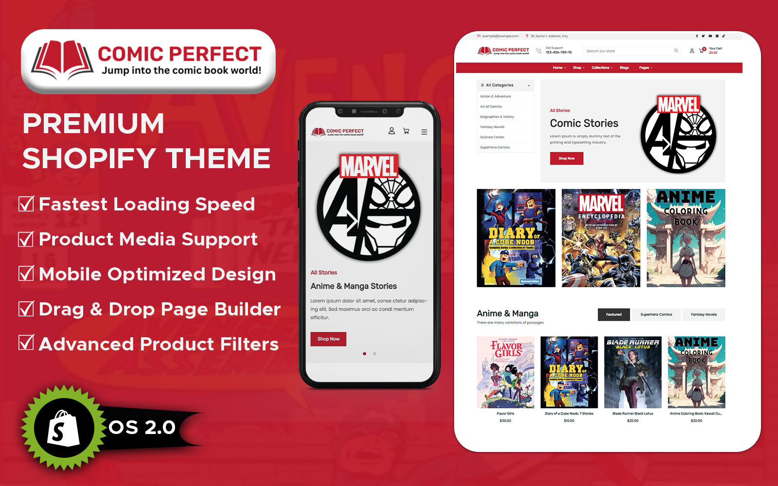 Comic Perfect - Anime & Manga Stories Multipurpose Shopify Theme