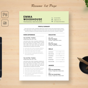 With Photo Resume Templates 322692