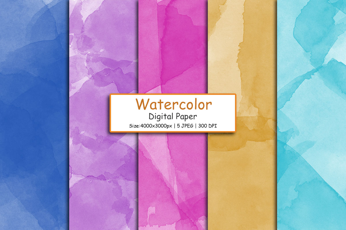 Pastel Watercolor Texture or Watercolor digital paper,  colorful watercolor background