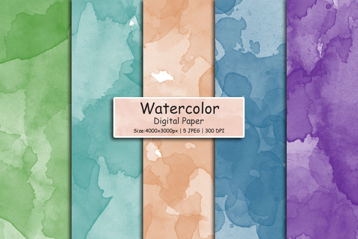 Pastel Watercolor digital paper background, abstract  colorful paint splatter texture background