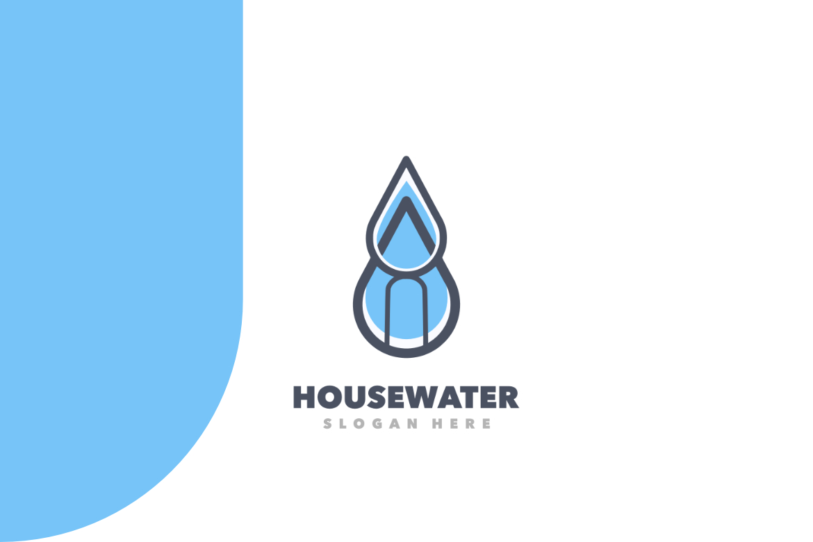 House water simple logo template