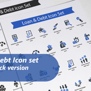 And Debt Icon Sets 322900