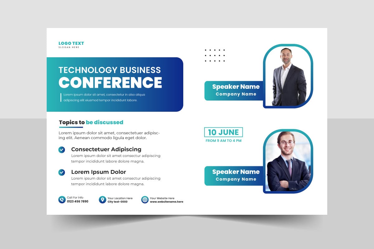 Corporate Business Technology Evenet Conference Flyer And, 41% OFF