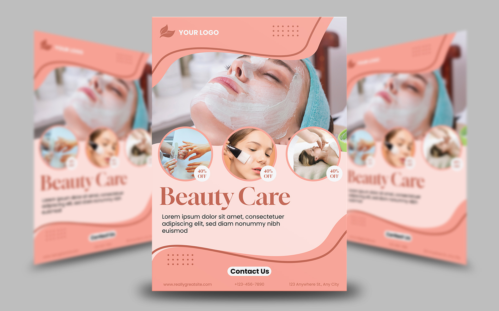Beauty Care Flyer Template