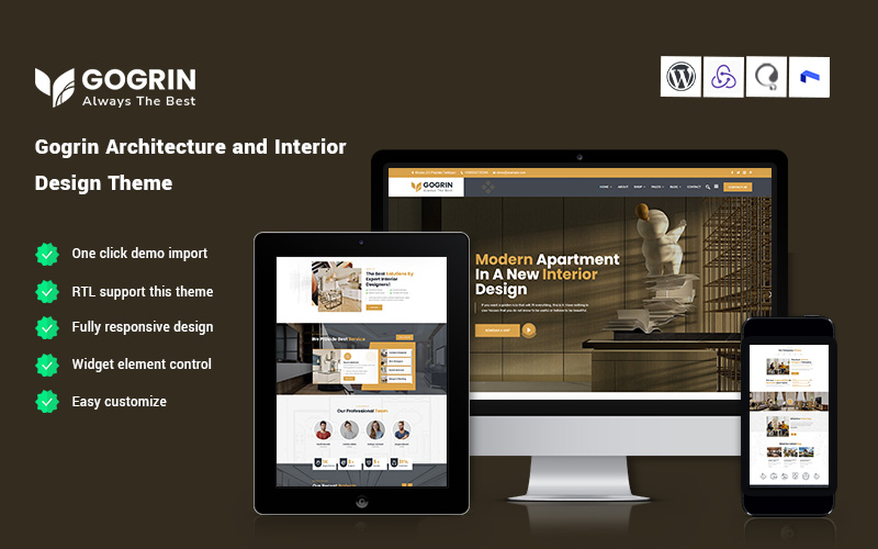 Gogrin - Architecture and Interior Design WordPress Theme