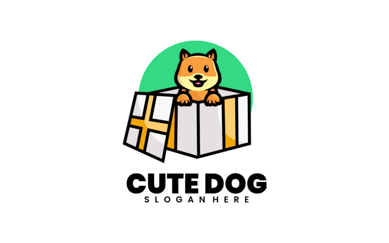 Cute Dog Cartoon Logo Style 2
