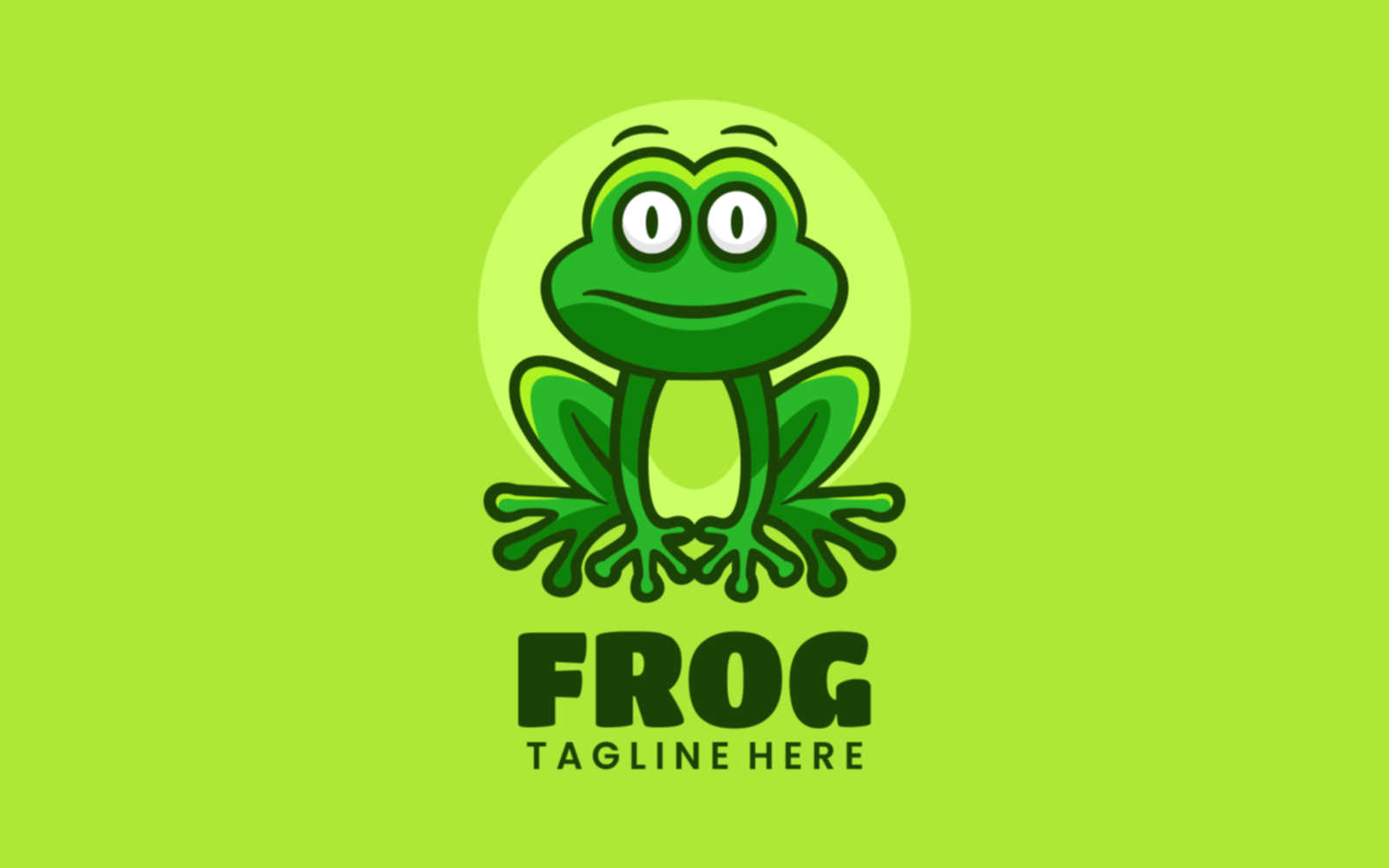 Frog Mascot Cartoon Logo 1