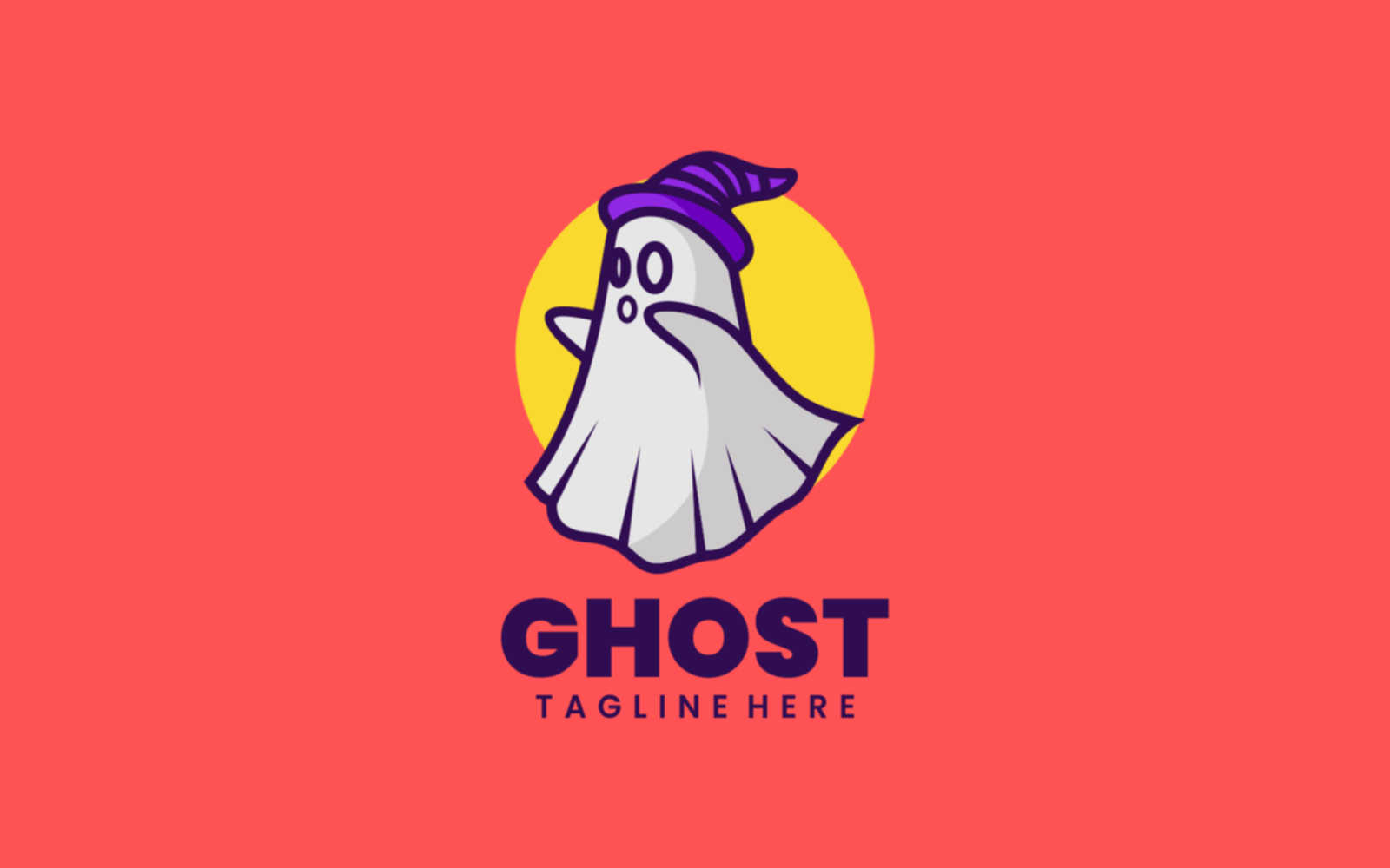 Ghost Cartoon Logo Design