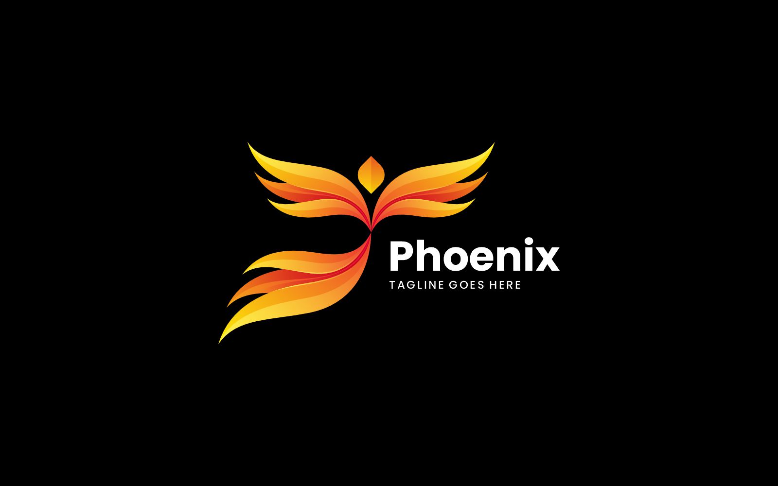 Phoenix Gradient Logo Design 6