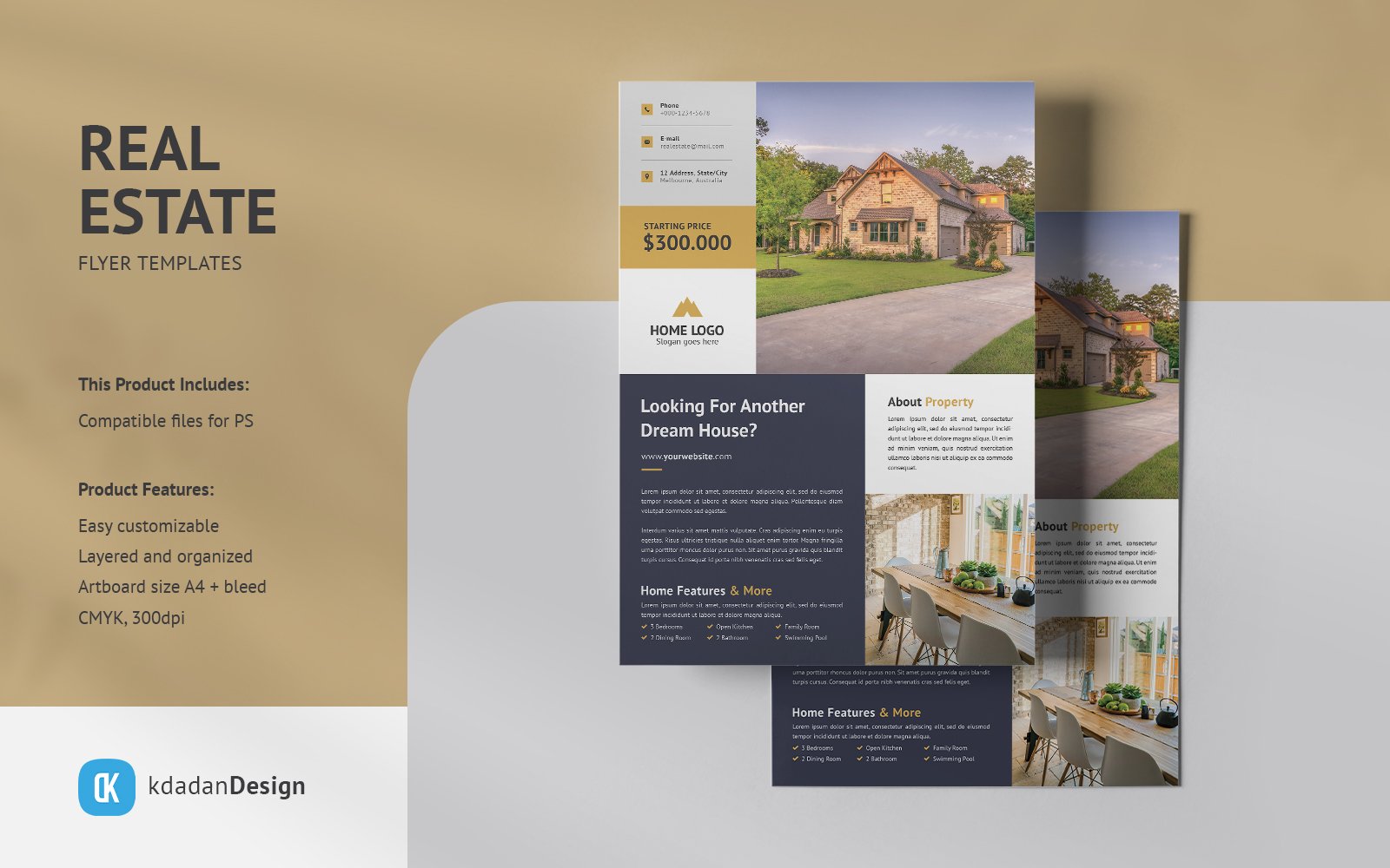 Real Estate Flyer PSD Templates Vol 072