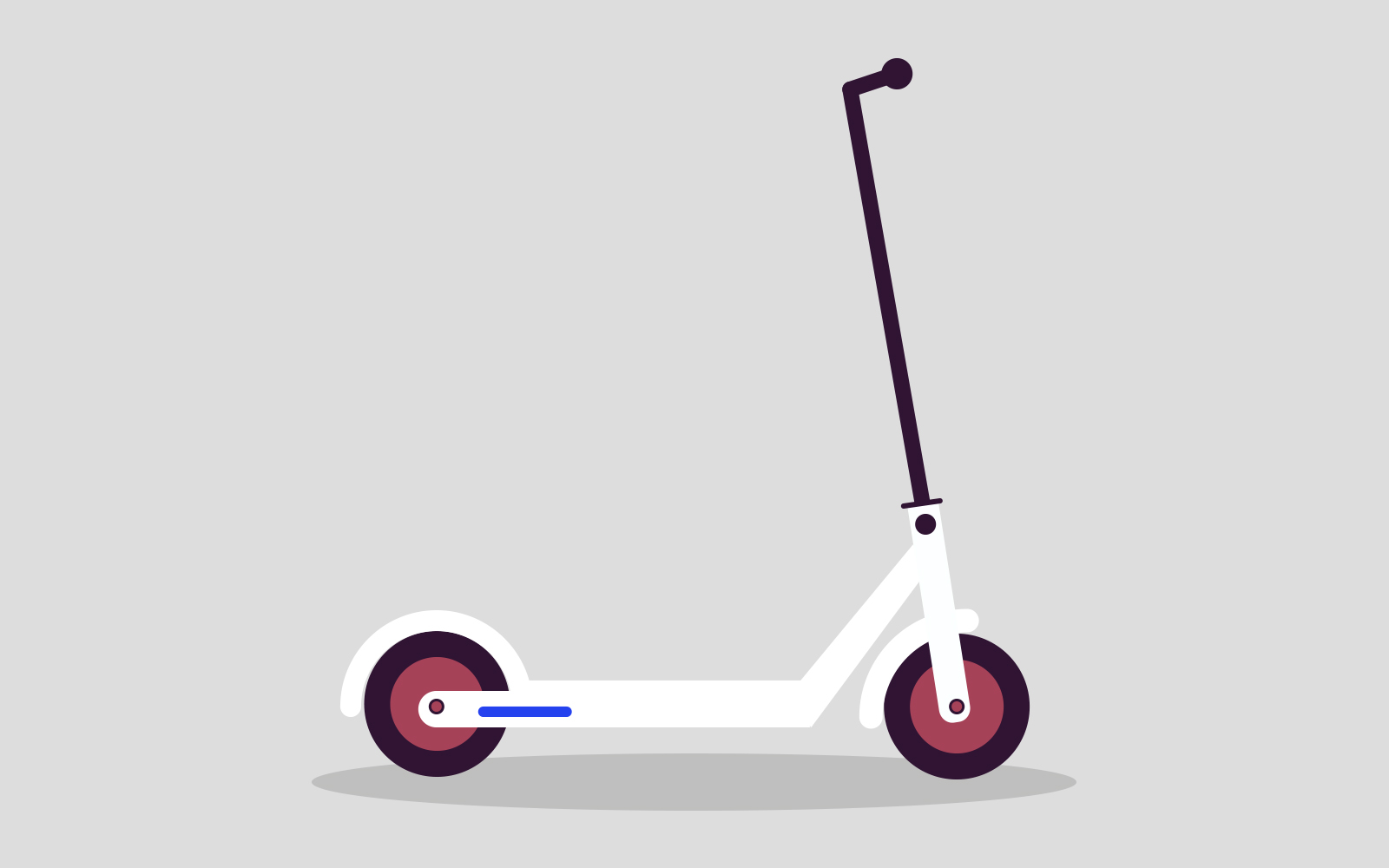 Children's Electric Scooter Illustration Cartoon Style