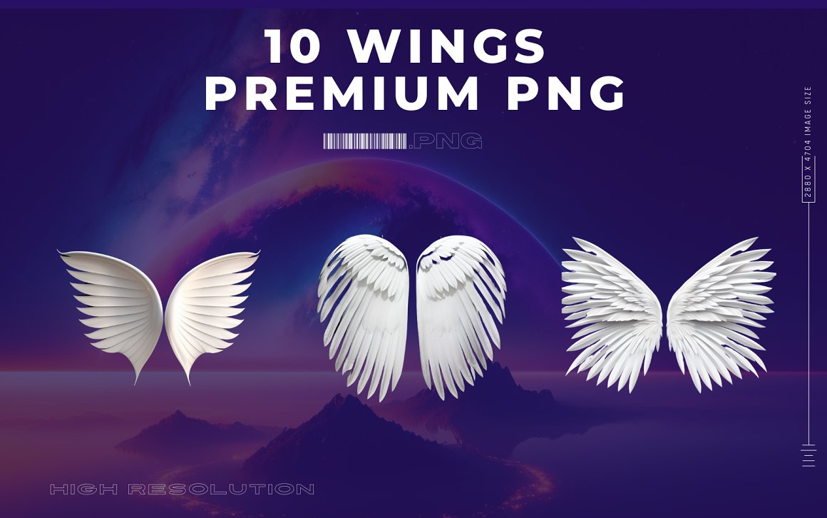 Angel's Wings Premium PNG Clipart Vol.2