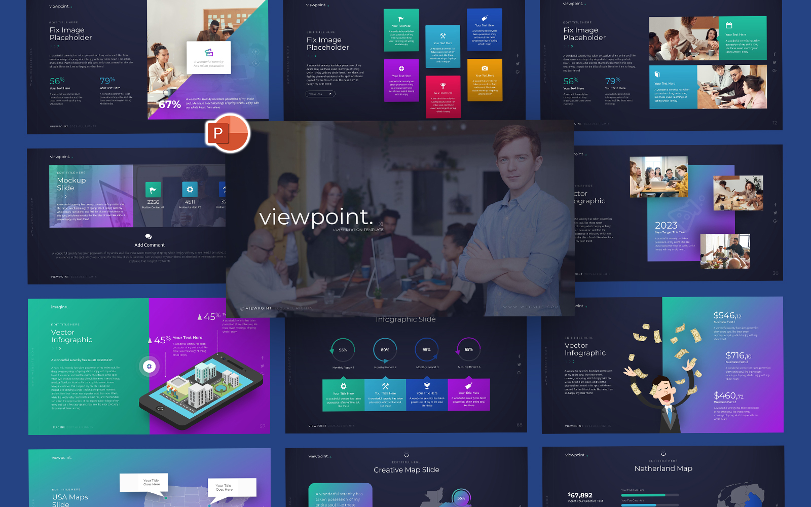 Viewpoint Creative Business PowerPoint Template