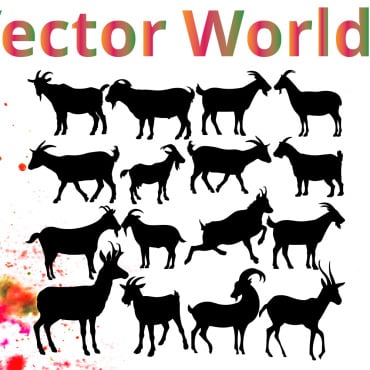 Goats Animal Illustrations Templates 323265