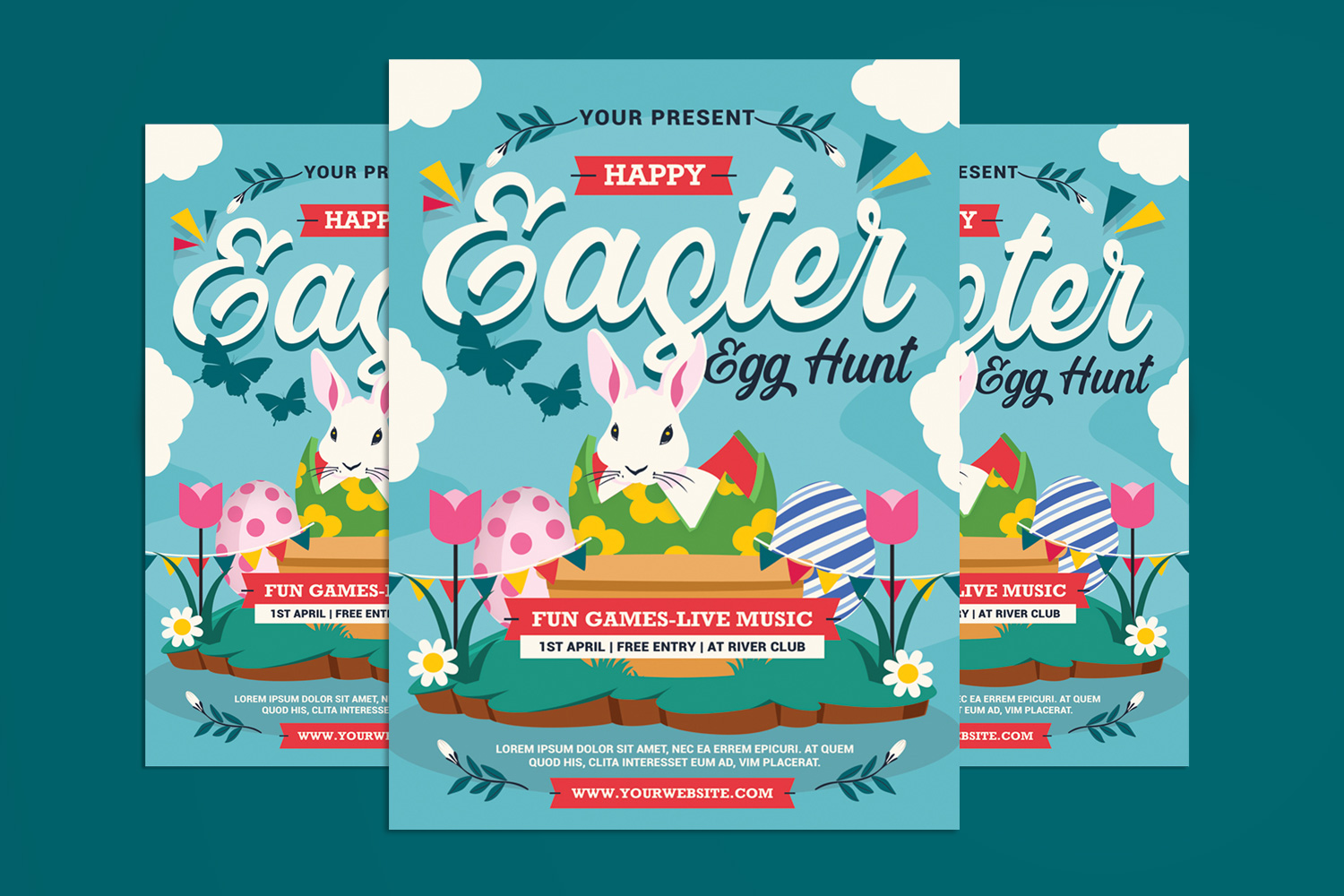 Easter Egg Hunt Flyer Poster