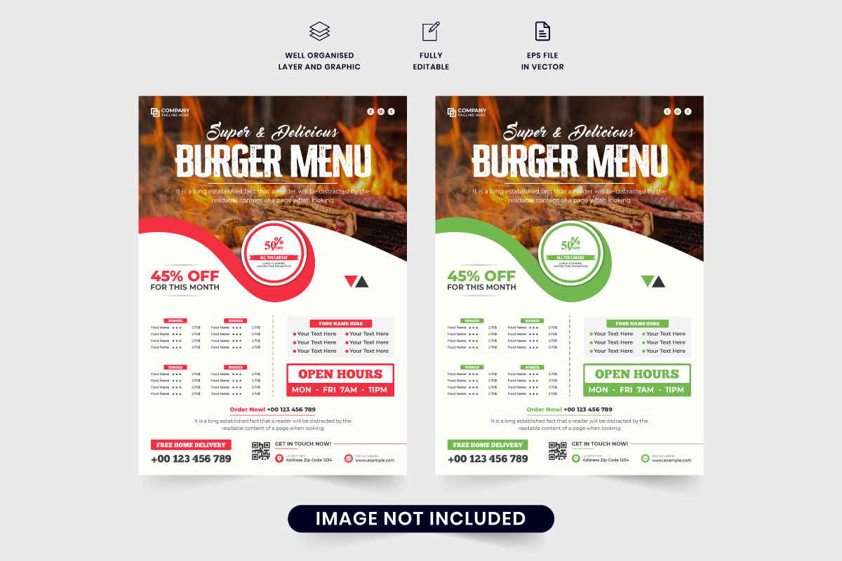 Modern restaurant promotion template