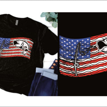 Flag Fishing T-shirts 323522