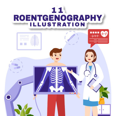Roentgen Radiology Illustrations Templates 323770