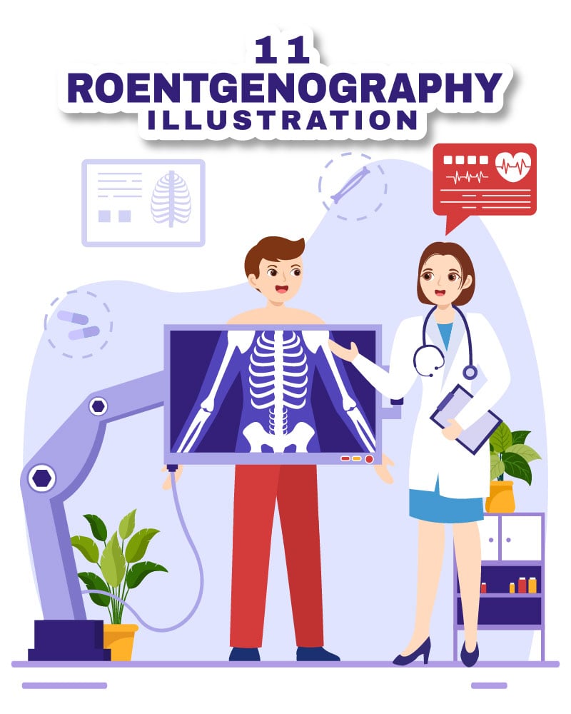 11 Roentgenography Vector Illustration