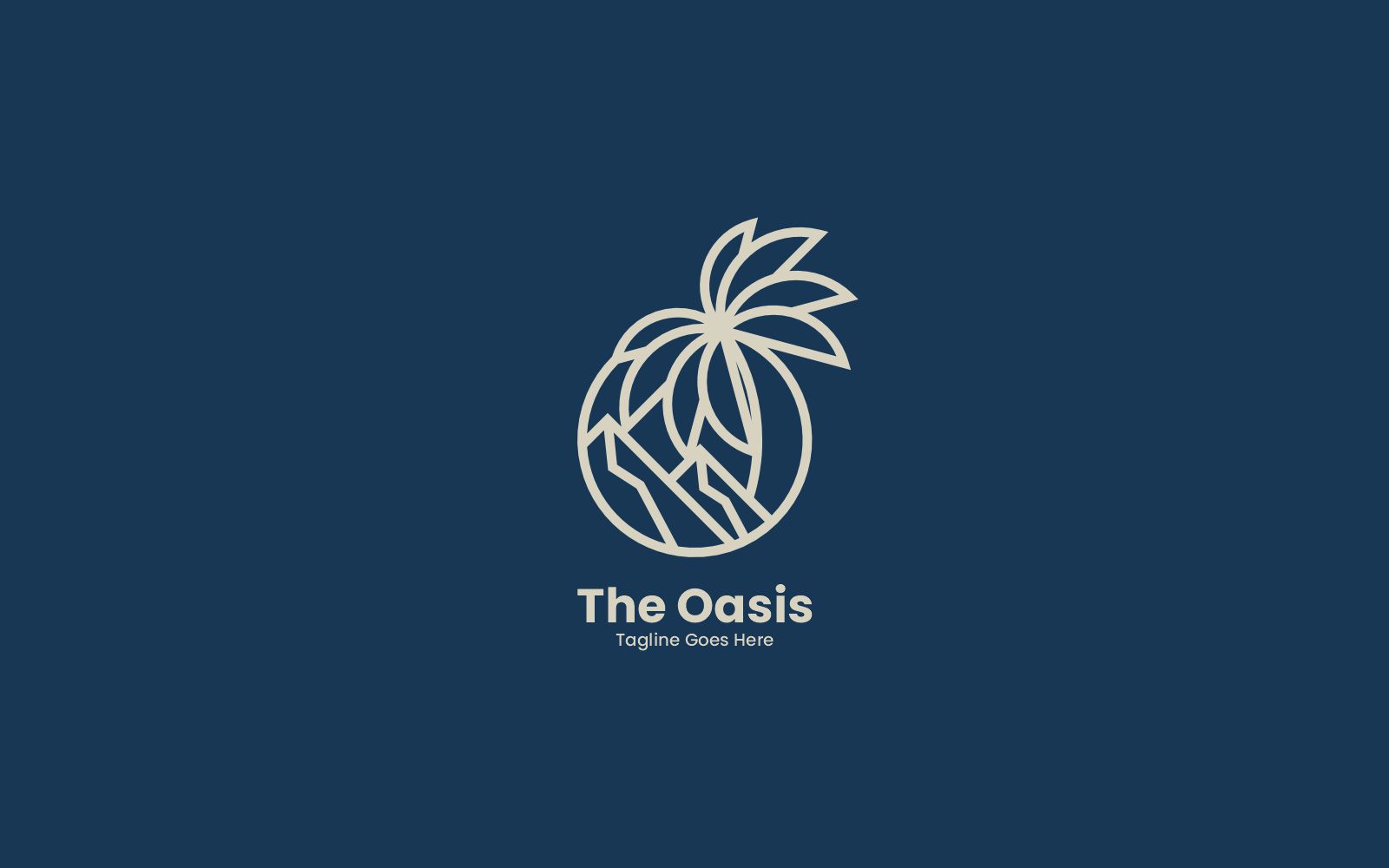 The Oasis Line Art Logo Style