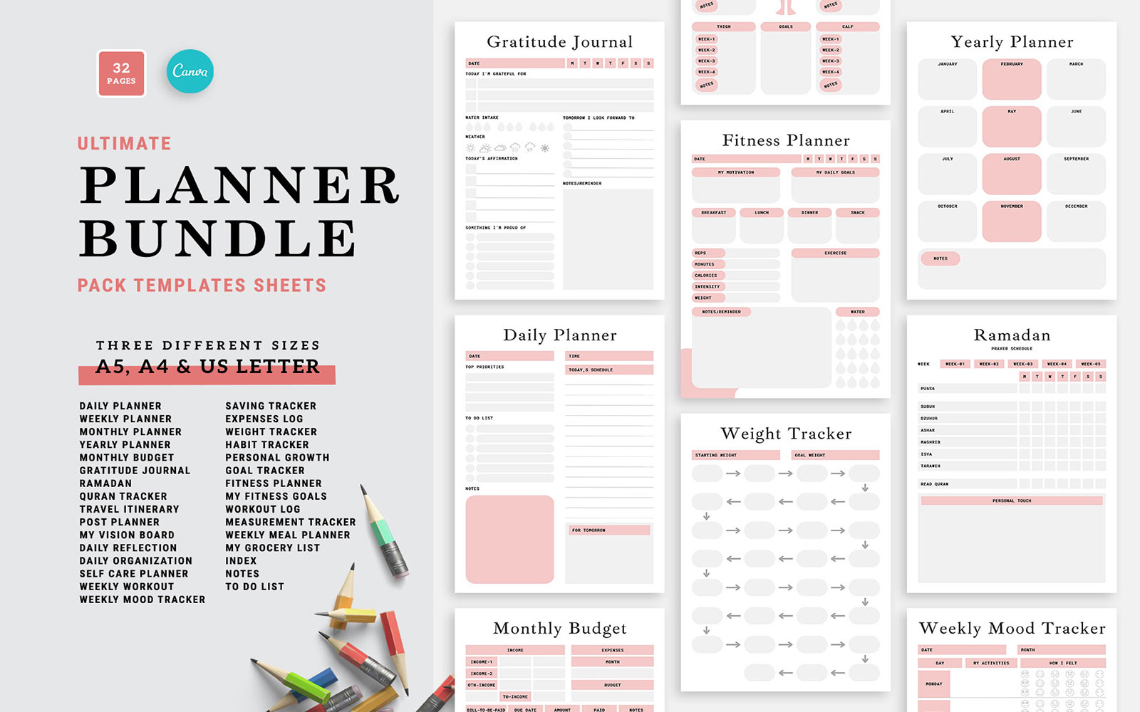 Canva Ultimate Planner Bundle Pack