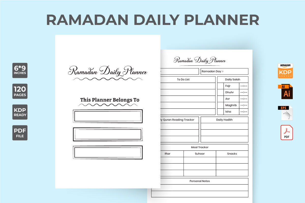 Ramadan Activity Tracker Template Vector