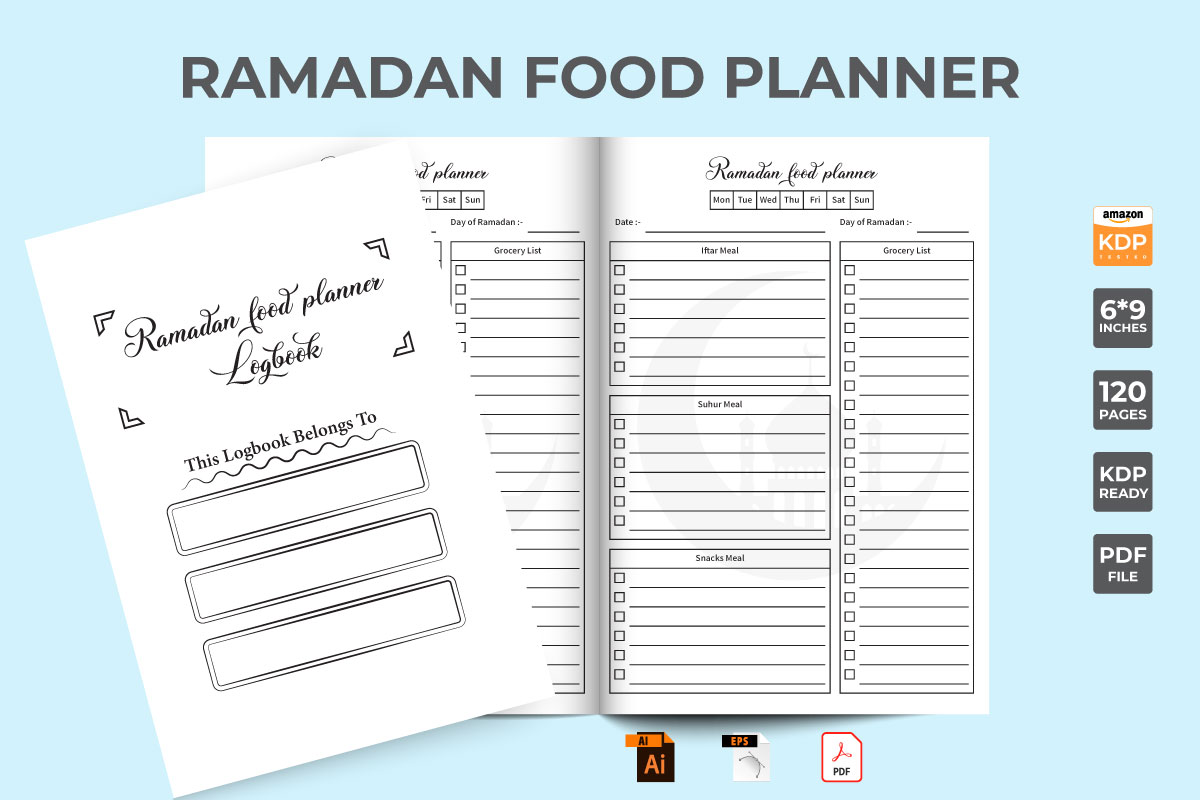 Ramadan Food Planner Template Design