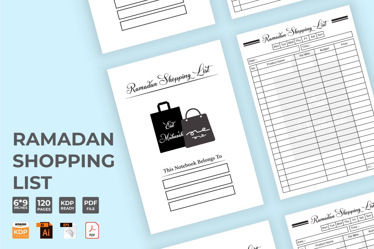 Ramadan Shopping Checklist Template