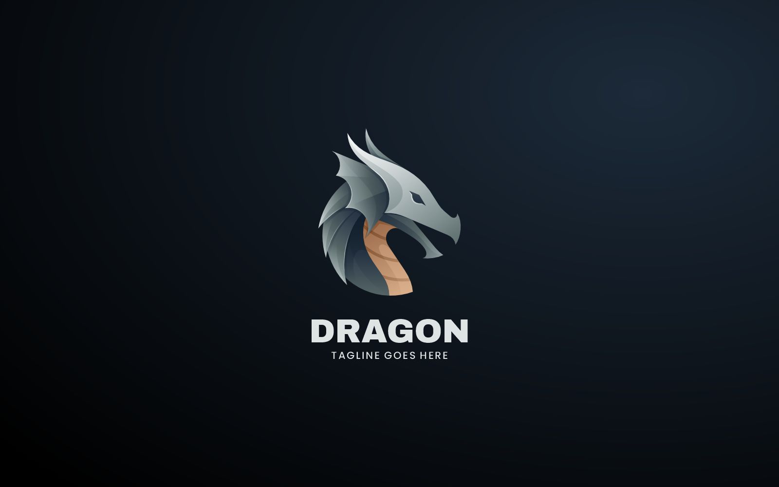 Dragon Gradient Logo Template 3