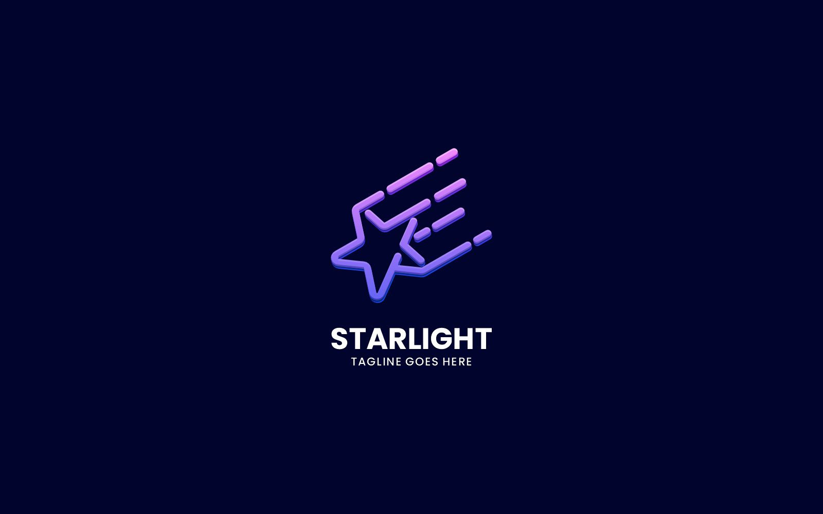 Starlight Line Art Gradient Logo